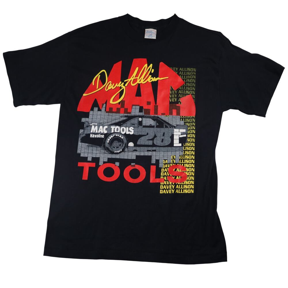 Vintage Nascar Davey Allison Mac Tools Racing Graphic T Shirt